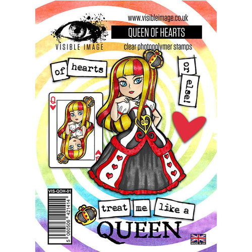 Visible Image - Alice in Wonderland Collection - Clear Acrylic Stamps - The Queen of Hearts