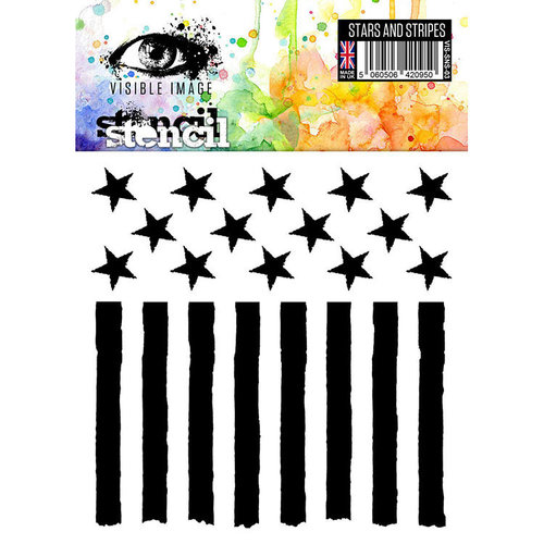 Visible Image - 6 x 6 Stencil - Stars and Stripes