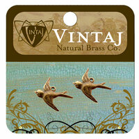Vintaj Metal Brass Company - Metal Jewelry Charms - Flying Bird
