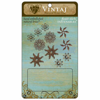 Vintaj Metal Brass Company - Metal Fastenables - Flower Stacks