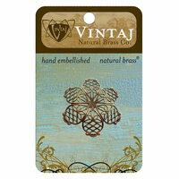Vintaj Metal Brass Company - Metal Embellishments - Violet Petal Filigree