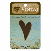 Vintaj Metal Brass Company - Sizzix - Metal Jewelry Charm - Artisan Heart