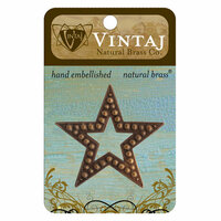 Vintaj Metal Brass Company - Metal Embellishments - Beaded Star