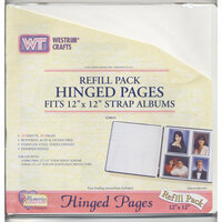 Westrim - Refill Pack - Hinged Pages - Fits 12 x 12 Strap Albums -White