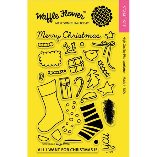 Waffle Flower Crafts - Christmas - Clear Photopolymer Stamps - Stocking Waffle Flower Crafts - Christmas - Clear Photopolymer Stamps - Stocking