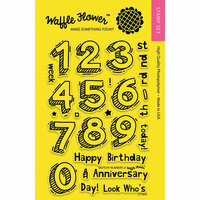 Waffle Flower Crafts - Clear Photopolymer Stamps - Sketchy Numbers