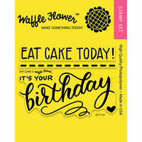 Waffle Flower Crafts - Clear Acrylic Stamps - Eat Cake