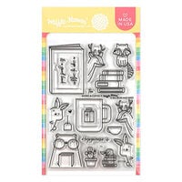 Waffle Flower Crafts - Clear Photopolymer Stamps - Books and Coffee
