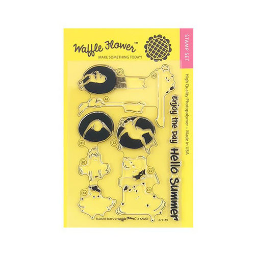 Waffle Flower Crafts - Clear Photopolymer Stamps - Floatie Boys