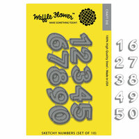 Waffle Flower Crafts - Craft Dies - Sketchy Numbers