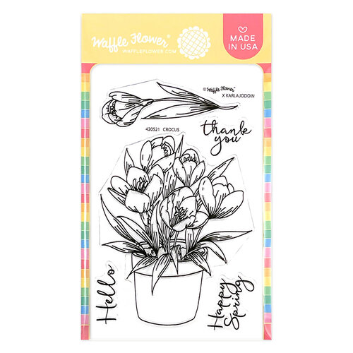 Waffle Flower Crafts - Hope Collection - Clear Photopolymer Stamps - Crocus