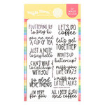 Waffle Flower Crafts - Clear Photopolymer Stamps - Coffee Shop Talk