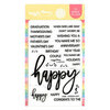 Waffle Flower Crafts - Clear Photopolymer Stamps - Oversized Happy