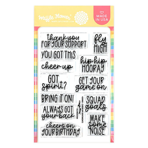 Waffle Flower Crafts - Clear Photopolymer Stamps - Cheer Up Sentiments