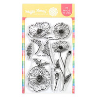 Waffle Flower Crafts - Clear Photopolymer Stamps - Poppy - August Birth Flower