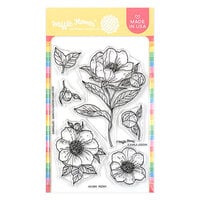 Waffle Flower Crafts - Clear Photopolymer Stamps - Peony - September Birth Flower