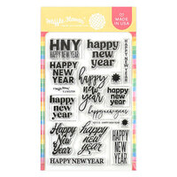 Waffle Flower Crafts - Clear Photopolymer Stamps - Happy New Year Sentiments