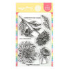 Waffle Flower Crafts - Clear Photopolymer Stamps - Chrysanthemums - November Birth Flower