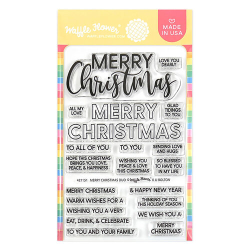 Waffle Flower Crafts - Clear Photopolymer Stamps - Merry Christmas Duo