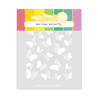 Waffle Flower Crafts - Stencils - Duo-Tone Butterfly Duo