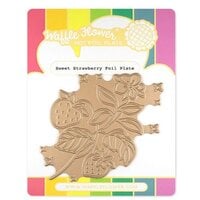 Waffle Flower Crafts - Berry Sweet Collection - Hot Foil Plate - Sweet Strawberry