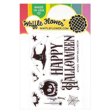 Waffle Flower Crafts - Clear Photopolymer Stamps - Happy Halloween
