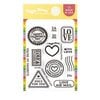 Waffle Flower Crafts - Clear Photopolymer Stamps - Postage Collage Love