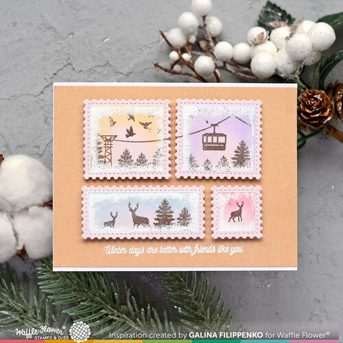 Mini Decorative Clear Stamps by Wintertime Crafts, Tiny Vintage Style  Photopolymer Stamps for Scrapbooking, Mixed Media and Art Journals