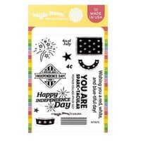 Waffle Flower Crafts - Postage Collage Collection - Clear Photopolymer Stamps - 4Th Of July