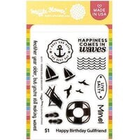 Waffle Flower Crafts - Postage Collage Collection - Clear Photopolymer Stamps - Beach Days