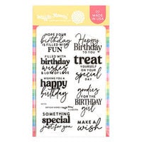 Waffle Flower Crafts - Beach Days Collection - Clear Photopolymer Stamps - Birthday Wishes
