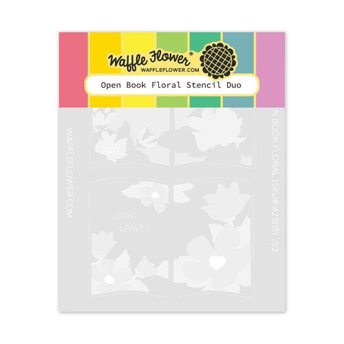 Waffle Flower Crafts - Stencils - Open Book Floral