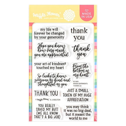 Waffle Flower Crafts - Clear Photopolymer Stamps - Thanks 2