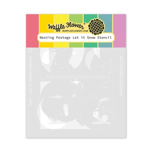 Waffle Flower Crafts - Nesting Postage Collage Collection - Stencils - Let It Snow