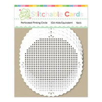 Waffle Flower Crafts - Stitchable Cards Collection - Perforated Pinking Circle Shapes