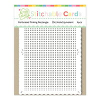 Waffle Flower Crafts - Stitchable Cards Collection - Perforated Pinking Rectangle Shapes