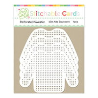 Waffle Flower Crafts - Stitchable Cards Collection - Perforated Sweater Shapes