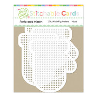 Waffle Flower Crafts - Stitchable Cards Collection - Perforated Mitten Shapes