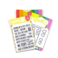 Waffle Flower Crafts - Craft Dies and Clear Photopolymer Stamp Set - Popcorn