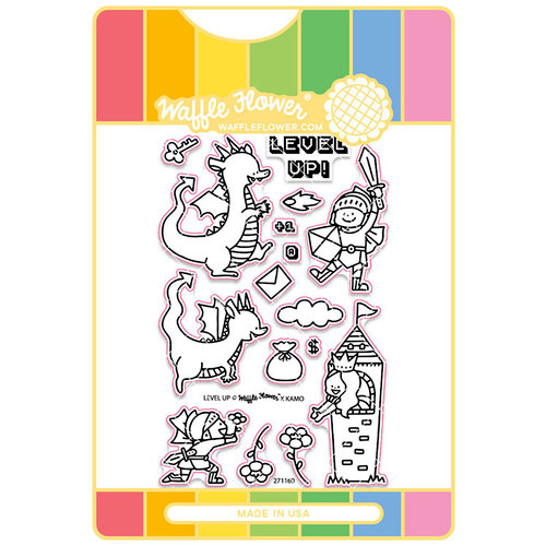 Waffle Flower Crafts - Craft Dies and Acrylic Stamp Set - Level Up