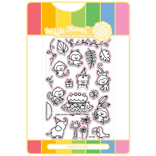Waffle Flower Crafts - Craft Dies and Acrylic Stamp Set - Jungle Birthday