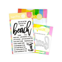 Waffle Flower Crafts - Beach Days Collection - Craft Dies And Clear Photopolymer Stamp Set - Oversized Beach