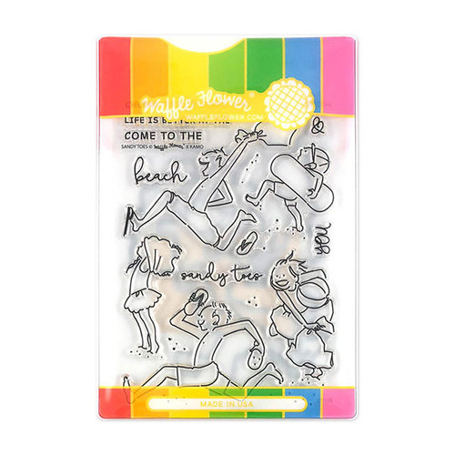 Waffle Flower Crafts - Craft Dies and Acrylic Stamp Set - Sandy Toes