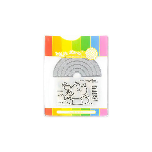 Waffle Flower Crafts - Craft Dies and Acrylic Stamp Set - Rainbow Cheers