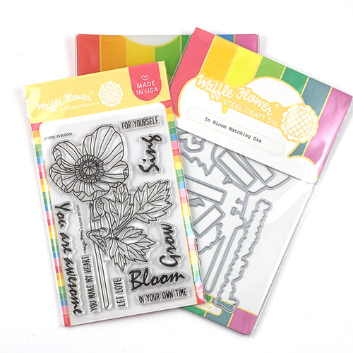Waffle Flower Crafts - Craft Dies and Photopolymer Stamp Set - In Bloom Combo
