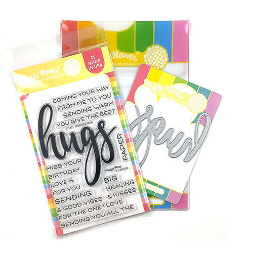 Waffle Flower Crafts - Craft Dies and Clear Photopolymer Stamp Set - Oversized Hugs