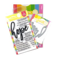 Waffle Flower Crafts - Hope Collection - Craft Dies and Clear Photopolymer Stamp Set - Oversized Hope Combo