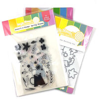 Waffle Flower Crafts - Hope Collection - Craft Dies and Clear Photopolymer Stamp Set - Spring Blooms Combo