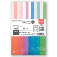 Waffle Flower Crafts - 5.5 x 8.5 Paper Pad - Half-Half Lines - Botanical