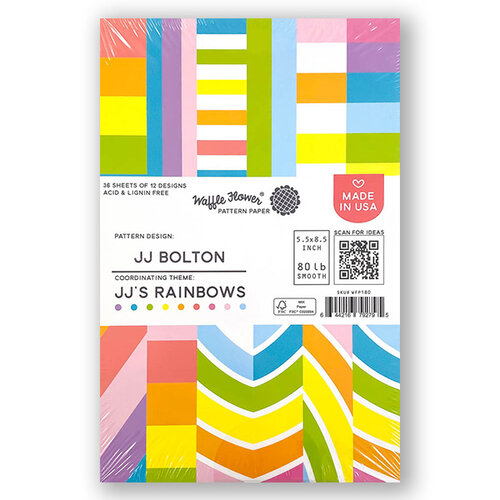 Waffle Flower Crafts - 5.5 x 8.5 Paper Pad - JJ's Rainbows
